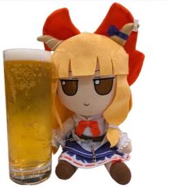 Suika fumo with a beer mug